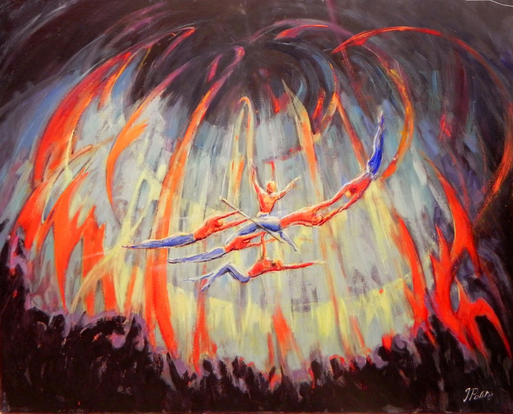 Magie du cirque, h. sur t. 81 x 100 cm, Prix 1600 €
